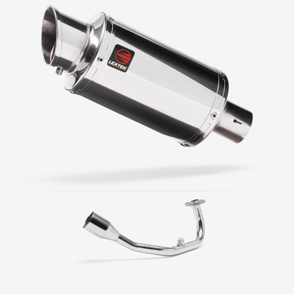 Lextek Stainless Steel YP4 S/Steel Stubby Exhaust System 200mm for Lexmoto Diablo 125 / SRT125