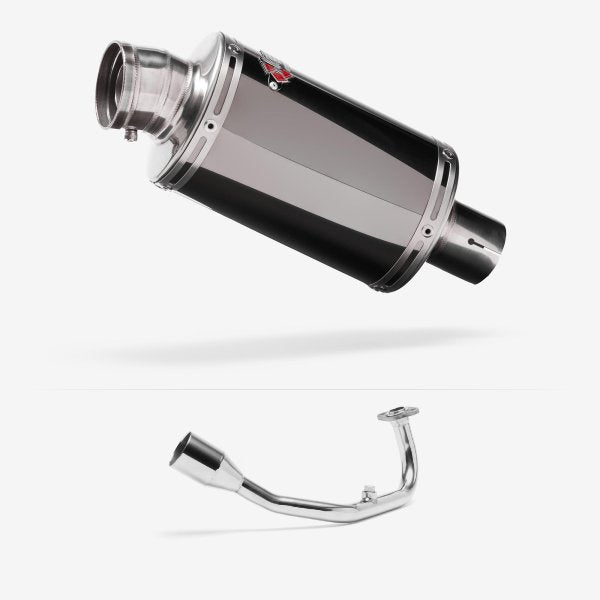 Lextek Stainless Steel OP15 Dark Tint Stainless Exhaust System 200mm