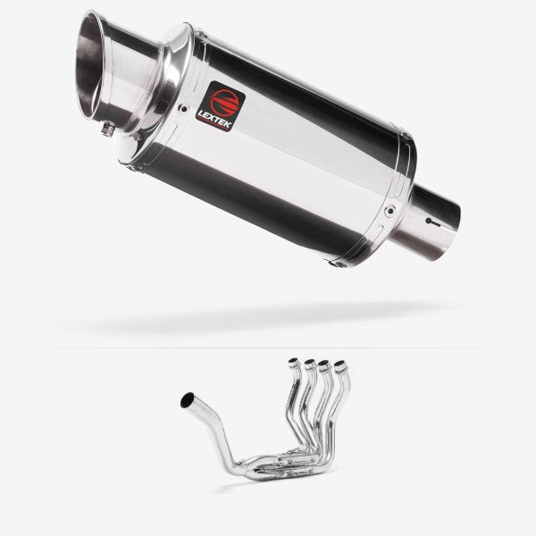 Lextek YP4 S/Steel Stubby Exhaust System 200mm Single Sided for Honda CBR1100XX Blackbird (96-07)
