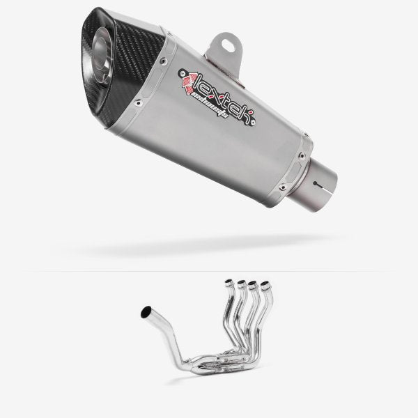 Lextek XP10 Matt S/Steel Exhaust System 210mm Single Sided for Honda CBR1100XX Blackbird (96-07)