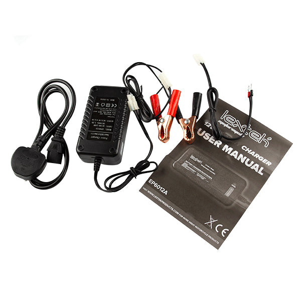 Lextek 12v Battery Optimiser Charger With EU Plug