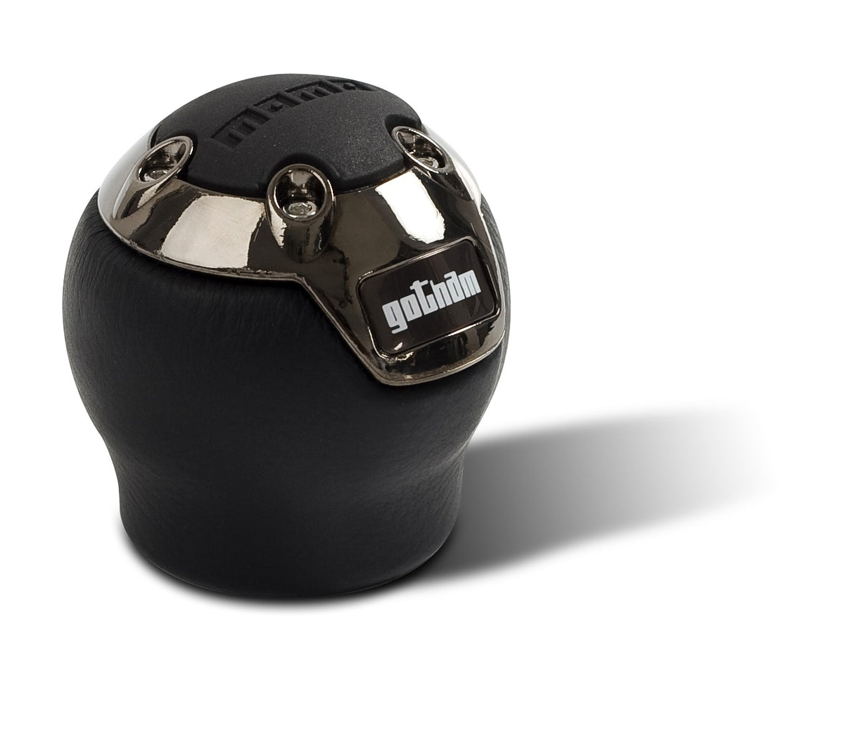 Momo Gotham Gear Knob - Black/Dark Chrome Inserts (Lift Reverse)