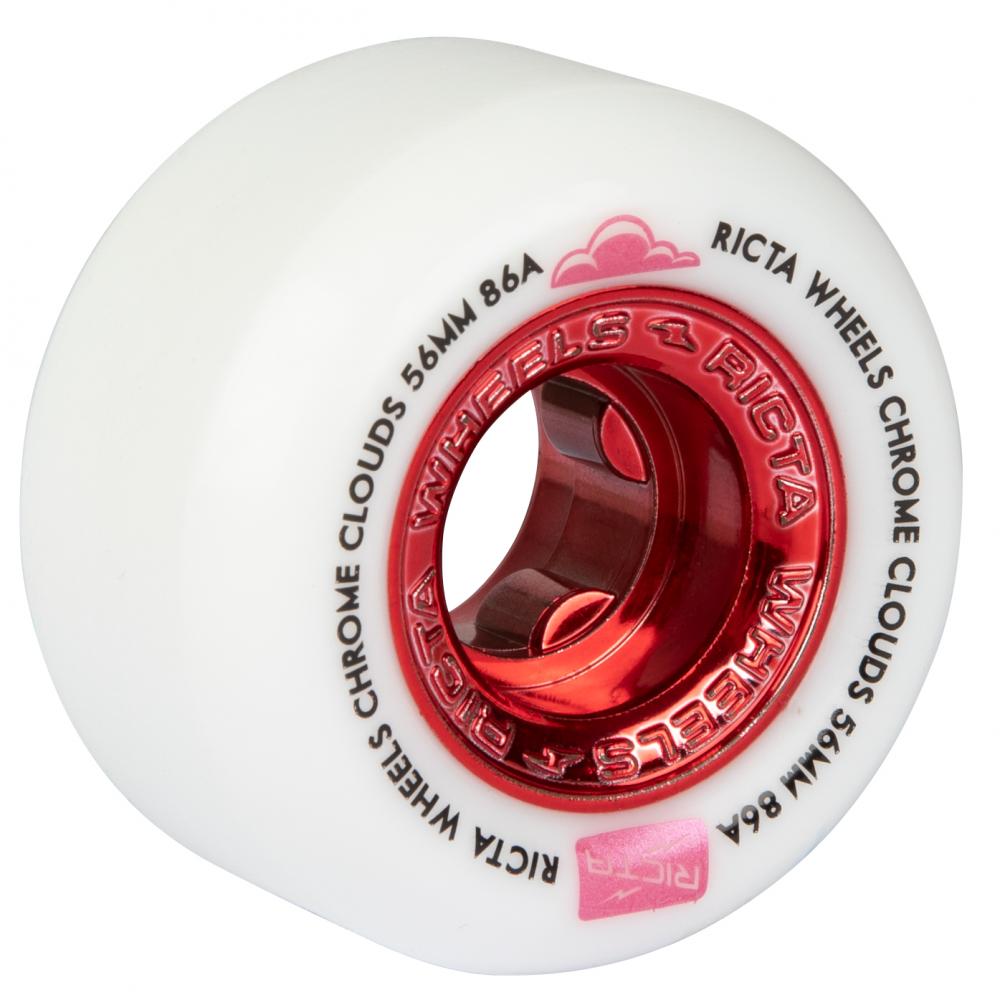 Ricta Wheels Chrome Clouds Red 86a White 56mm
