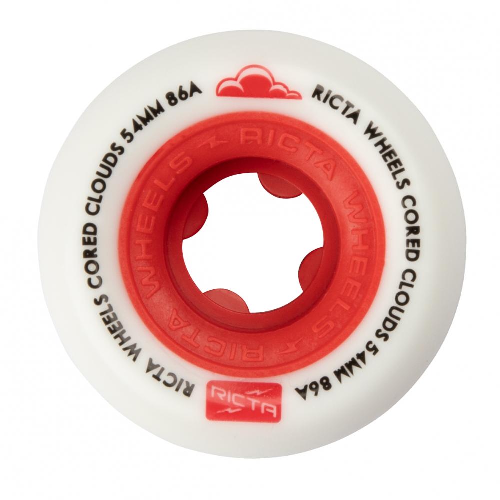 Ricta Wheels Cored Clouds Red 86a White 54mm