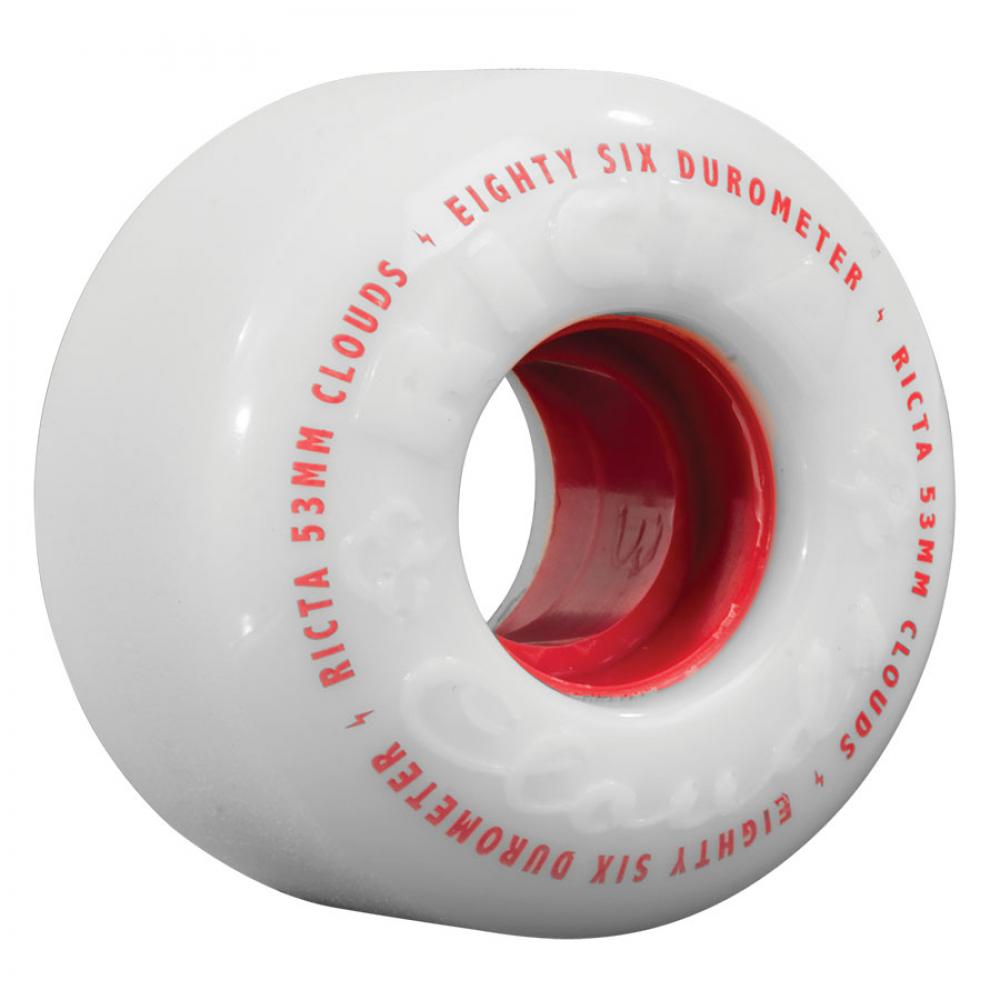 Ricta Wheels Clouds 86a White/Red 55mm