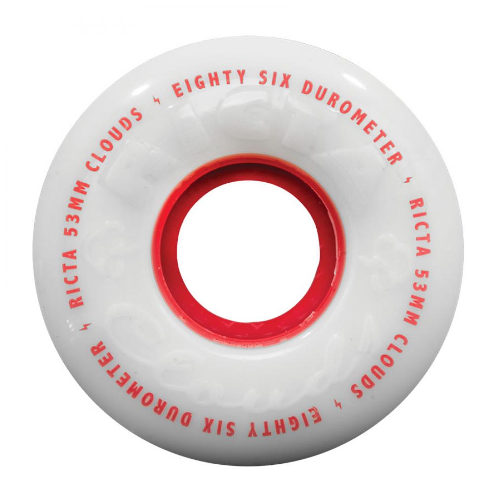 Ricta Wheels Clouds 86a White/Red 55mm