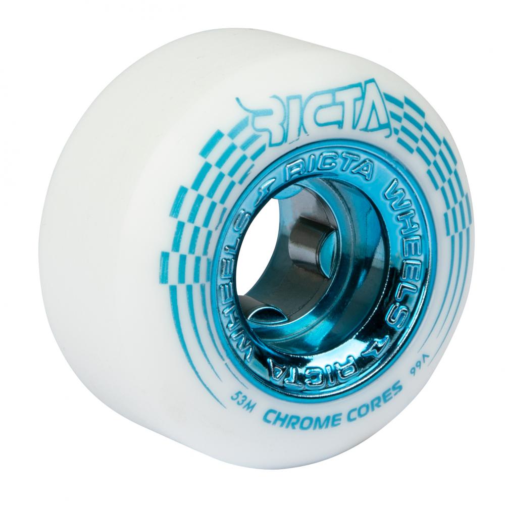 Ricta Wheels Chrome Core 99a White/Teal 53mm