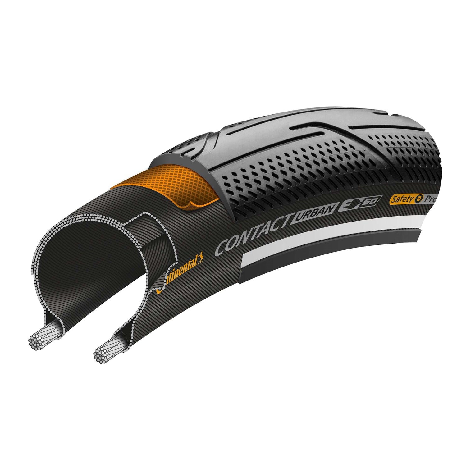 Continental Contact Urban Tyre - Wire Bead Puregrip Compound