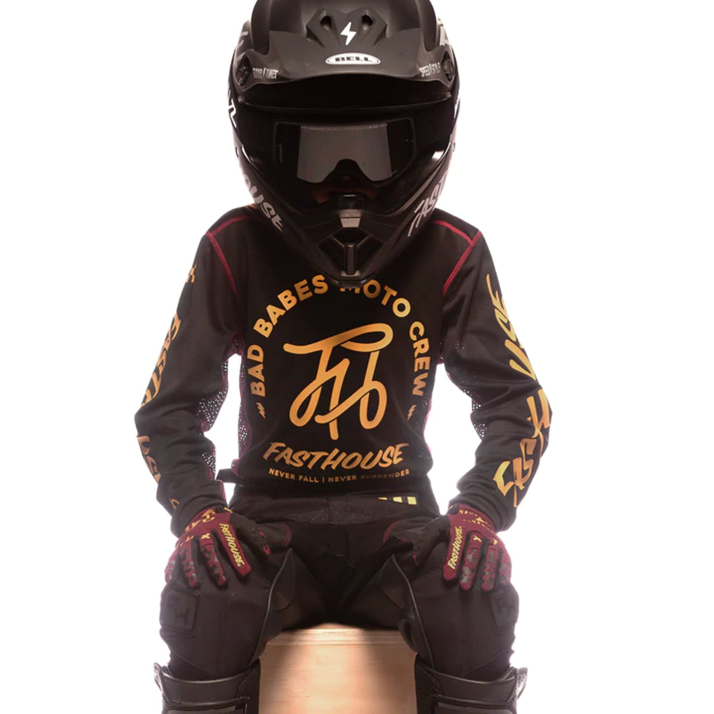 Fasthouse Girl's Grindhouse Golden Script Long Sleeve Jersey