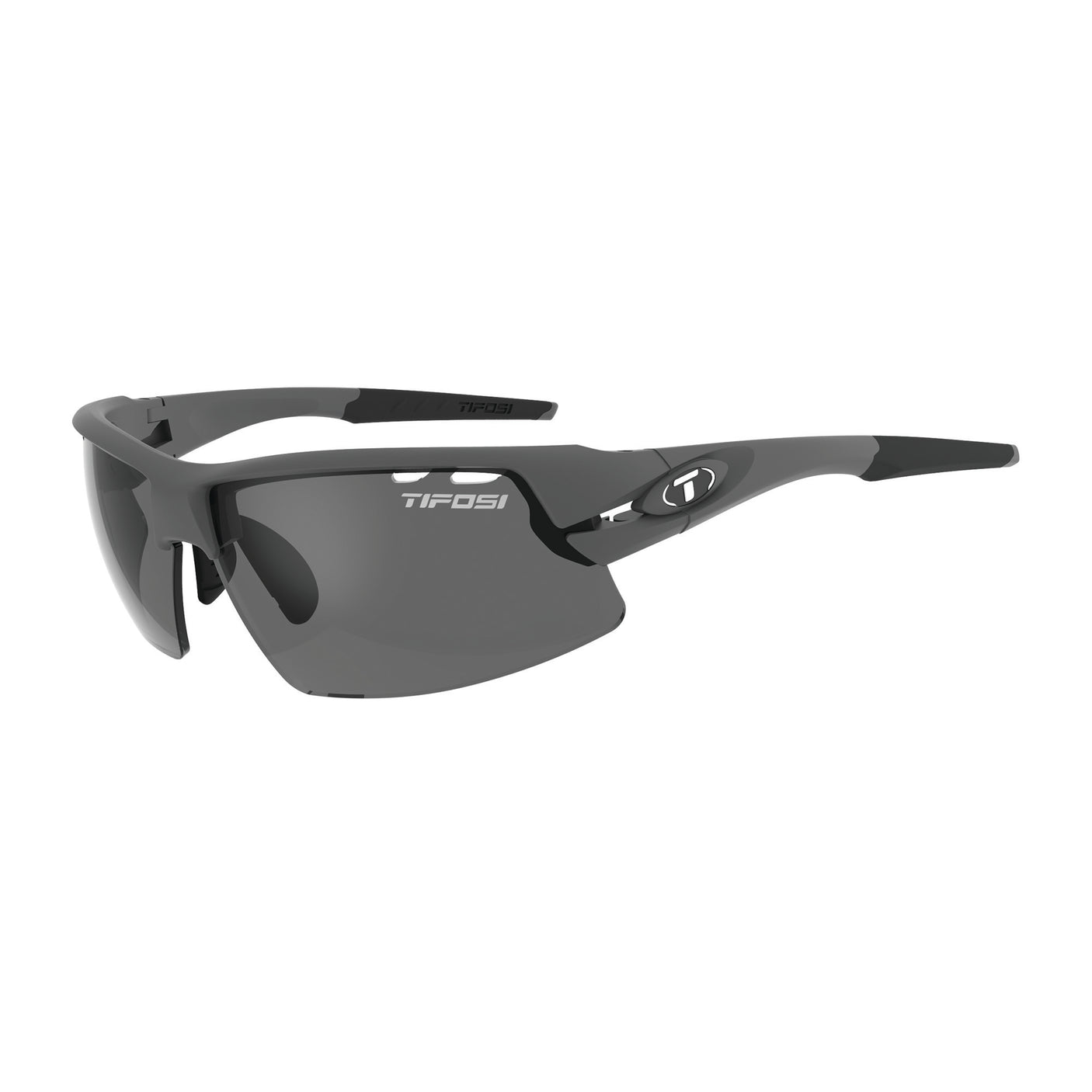 Tifosi Crit Matte Gunmetal Polarised Fototec Photochromic Smoke Lens Sunglasses