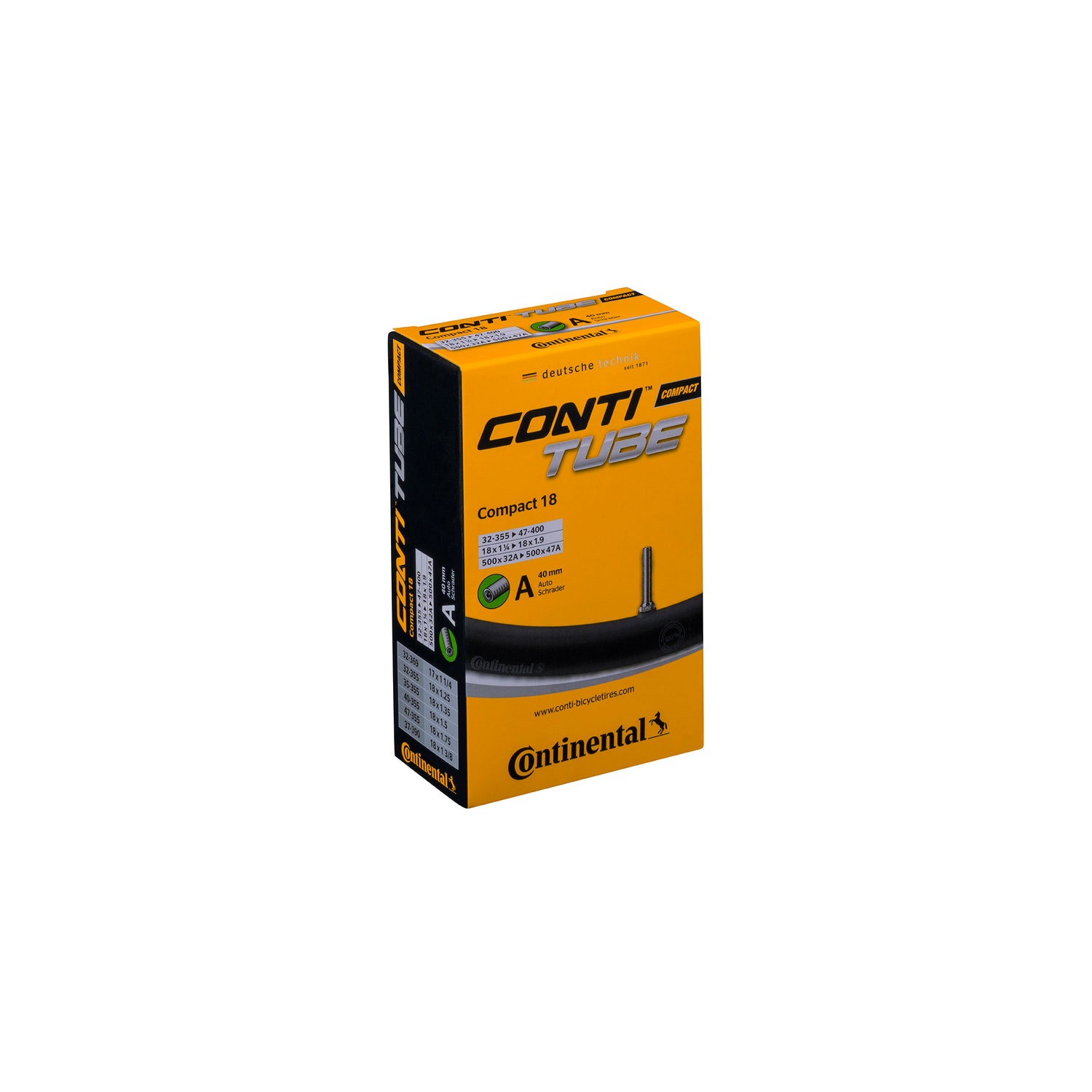 Continental Compact Tube - Schrader 40mm Valve