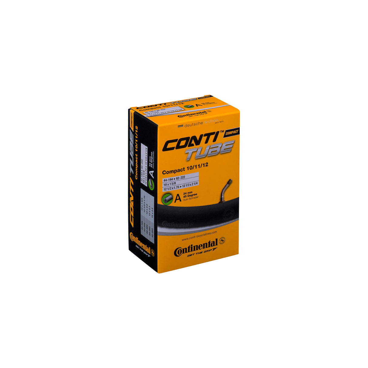 Continental Compact Tube - Schrader 34mm Valve 45 Degree