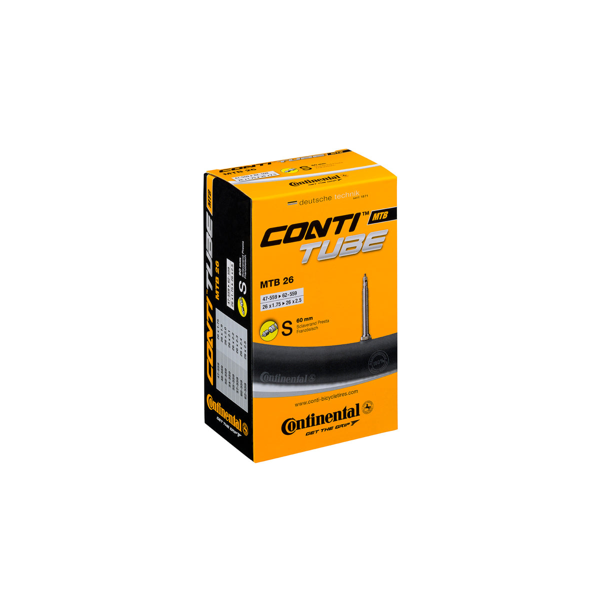 Continental MTB Tube - Presta 60mm Valve