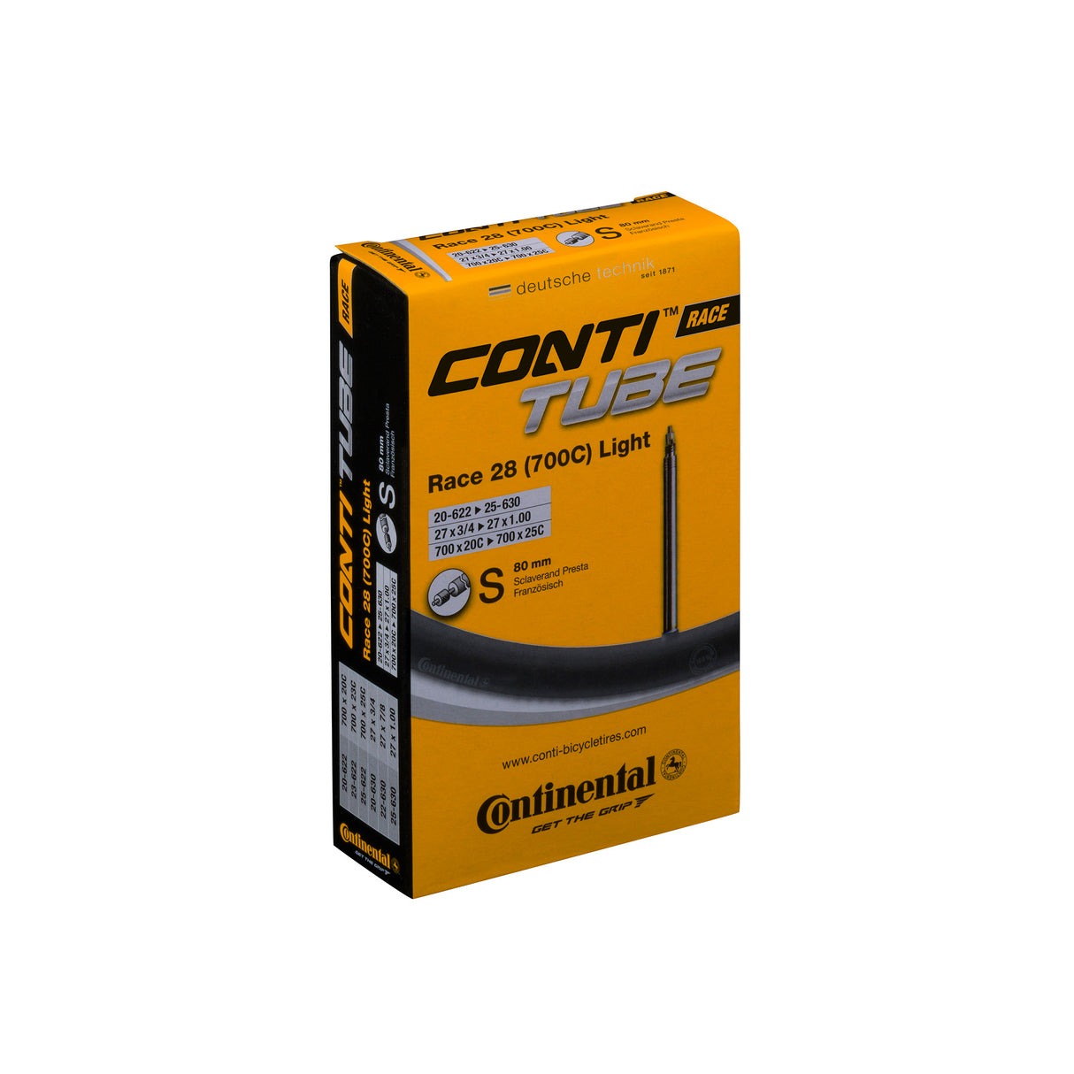 Continental Race Tube Light - Presta 80mm Valve