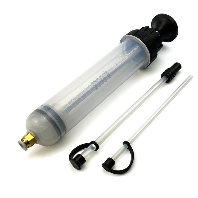 Heavy Duty Hydraulic Brake Bleeder, 200ml Syringe & Hose With Adapters