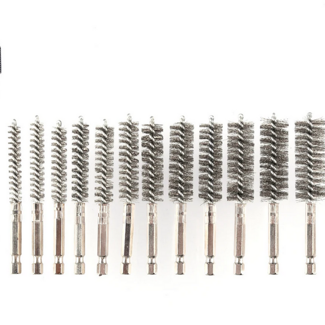 12PCS Steel Polishing Wire Brush Kit Paint Rust Remover Grinding Tool