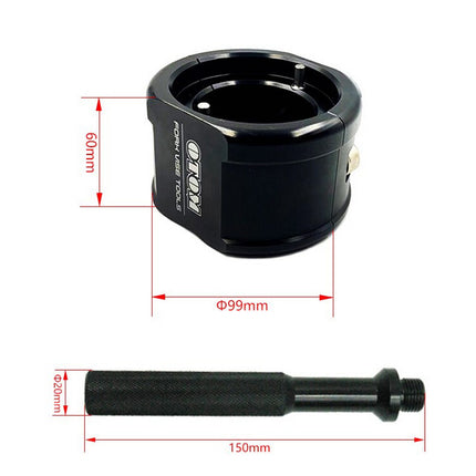 Fork Vise Tool Front Shock Absorber Holding Clamp - Black Aluminum Body