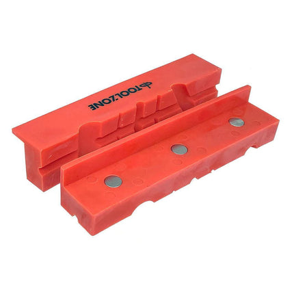 Magnetic Soft Vice Jaws 6 Tpu Multi Groove Non-marking - Toolzone KDPVC048