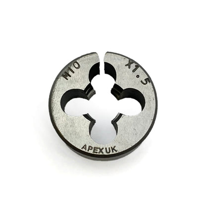 Die Circular M10x1.5 C/steel Each, 1'' Die / Made In The Uk / Top Quality, / Each
