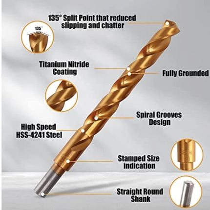 Titanium Twist Drill Bit Set 3.0-12mm 7PCS