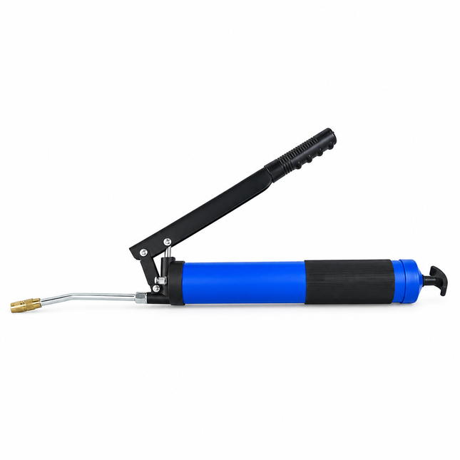 Grease Gun Kit Heavy Duty Pistol Grip 10000 Psi 25.4 Cm Hose Metal Extension 600cc Cartridges