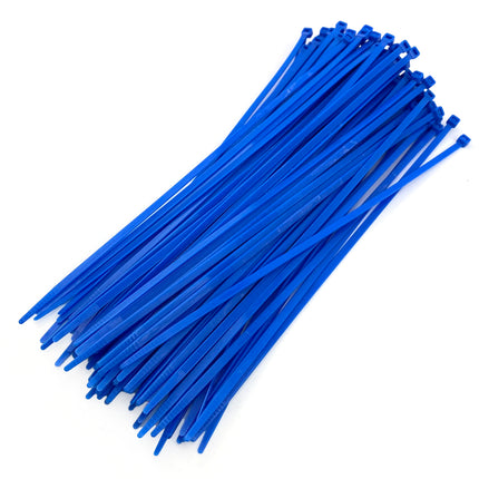 Nylon Cable Zip Ties - Blue, 300mm x 4.8mm - Pack Of 100