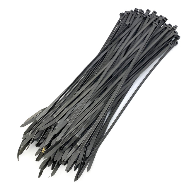 Nylon Cable Zip Ties - Silver, 300mm x 4.8mm - Pack Of 100