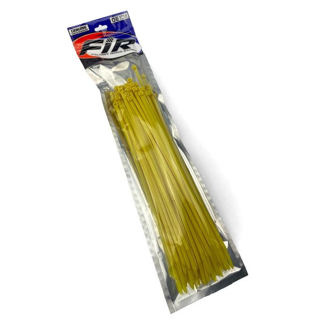 Nylon Cable Zip Ties - Yellow, 300mm x 4.8mm - Pack Of 100