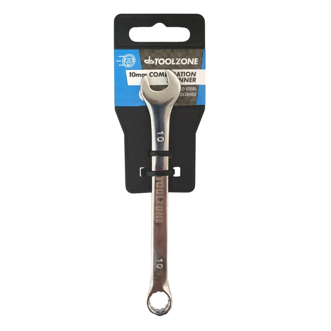 Combination Spanner 10mm Polished Chrome Vanadium - Toolzone KDPSP113