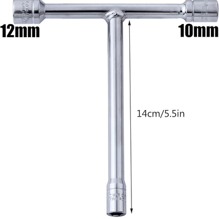 Mini T-handle Socket Wrench Set Chrome 8mm 10mm 12mm