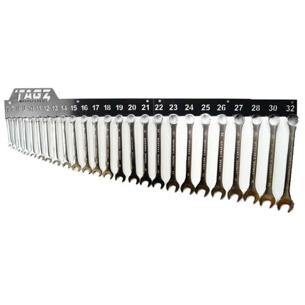 Tagz Spanner Rack Black, Suit 25 Spanners 6mm-32mm, Spanner Organiser
