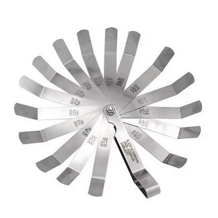 Offset Feeler Gauge 16 Fingers Stainless Steel 0.127-0.508mm Twin Marked