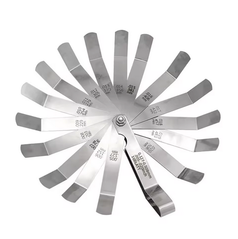 Offset Feeler Gauge 16 Fingers Stainless Steel 0.127-0.508mm Twin Marked