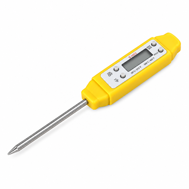 Digital Probe Thermometer Pen C/f Hold Metal Body