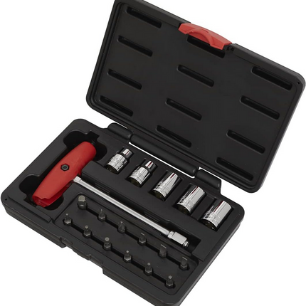 Motorcycle Socket Jis Trx Hex Bit Set 18PC 3/8 Sq Drive 1/4 Adaptor