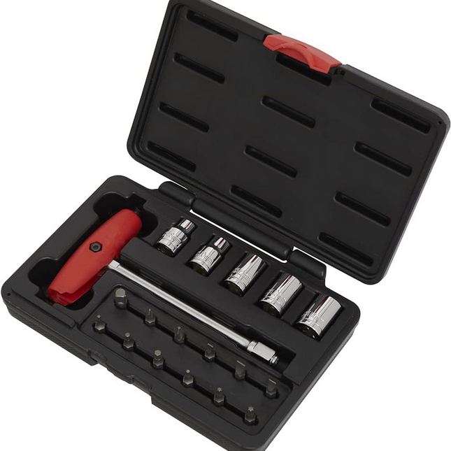 Motorcycle Socket Jis Trx Hex Bit Set 18PC 3/8 Sq Drive 1/4 Adaptor