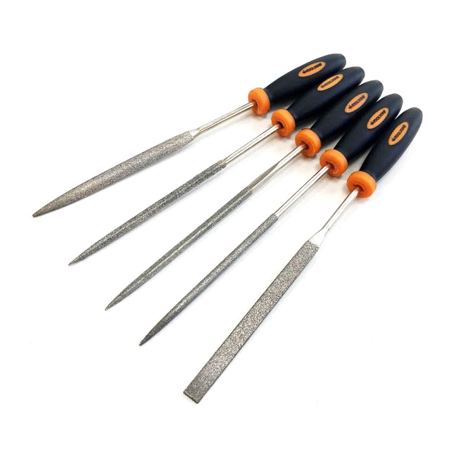 Diamond File Set 5PC 85mm Blade Various Shapes - Toolzone KDPWW096