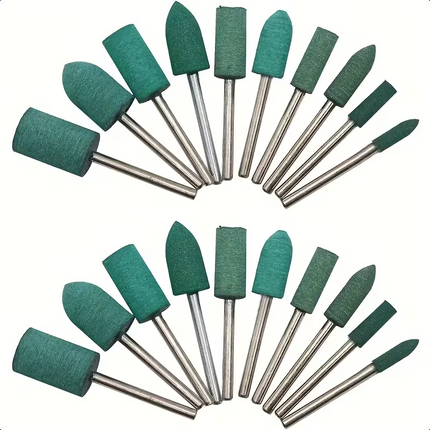 Rubber Polishing Wheel Set Shank-mounted 20PC 3mm
