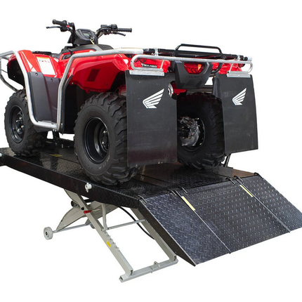 Heavy Duty 450KG (1000LBS) Motorcycle And ATV Workshop Air Lift With Removable Side Extensions