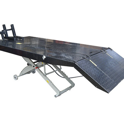 Heavy Duty 450KG (1000LBS) Motorcycle And ATV Workshop Air Lift With Removable Side Extensions
