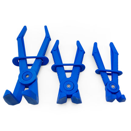 Angled Fuel Line Hose Clamping Clamps Pliers Tool Set 10mm - 24mm (pack Of 3)