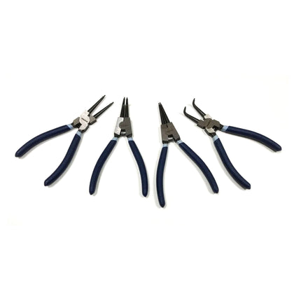 Circlip Pliers Set 4PC 7 Internal And External Straight And Bent - Toolzone KDPPL241