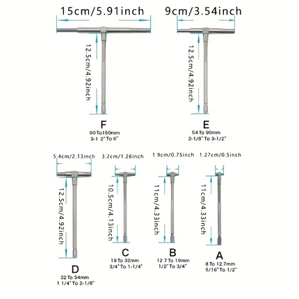6pcs. Telescoping Bore Gauges 8-150mm