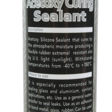 Rtv Silicone Sealant Clear 280ml, Each, LS25