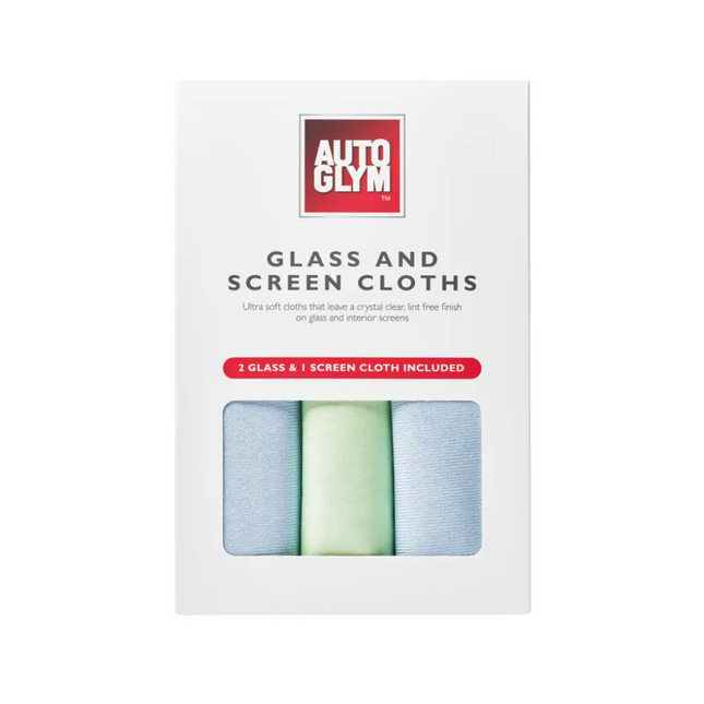 Glass And Screen Cloth Set Autoglym HPADS2PK 3 Pack Microfibre Gscloth