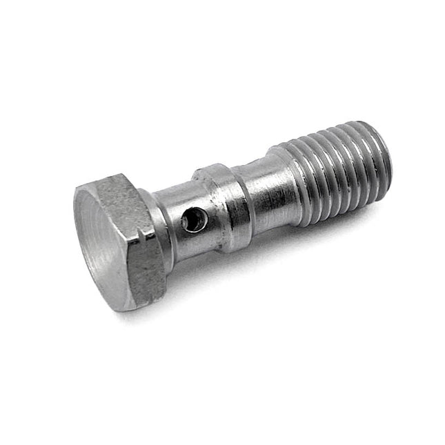 Twin Banjo Bolt M10x1.25 Bzp, Bright Zinc Plated / Cnc Made, / Each