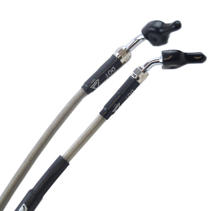 Hose Rear Brake Silver / Blk, Venhill H01-2-014/P Husqvrana, WR250 2006-12 WR300 2009-12