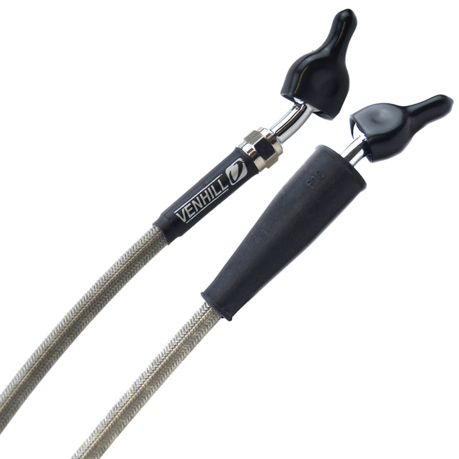 Hose Front Brake Silver / Blk, Venhill Y01-1-073/P-CL