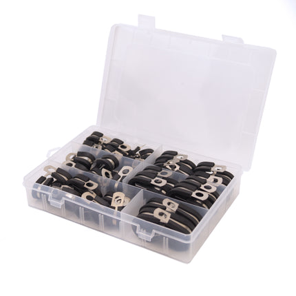 Cushion Tube Clamp Kit 52PCS 6-19mm Hose Brake & Clutch P-clips