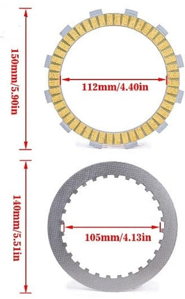 Clutch Friction Plates Disc Set 09-16 Honda CB1000R Ra Rr Fireblade 04-07 CBF1000S